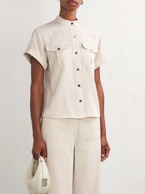 Theory Military Shirt in Fluid Twill - Never worn